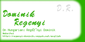 dominik regenyi business card